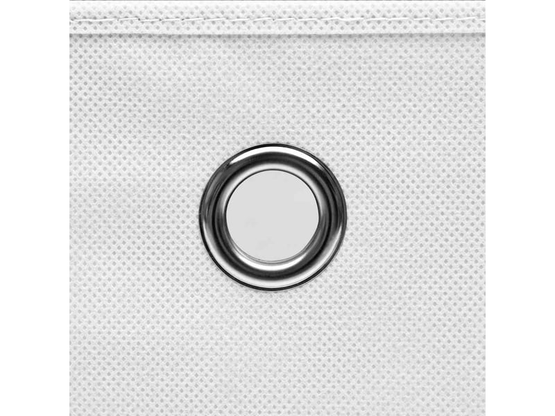  Boîtes de rangement avec couvercle 10pcs blanc 32x32x32cm tissu  - Conforama E