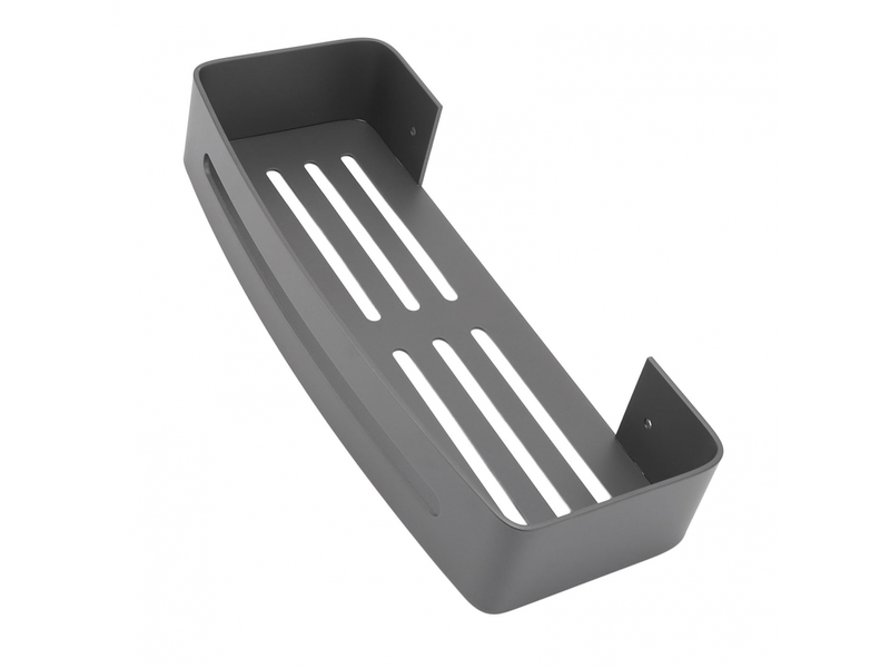  Étagère murale de salle de bain, étagère de douche, étagère murale flottante en aluminium à une seule couche avec crochet  - Conforama A