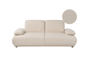 Canapé droit fixe BELIANI 3 places Tissu beige avec coffre de rangement