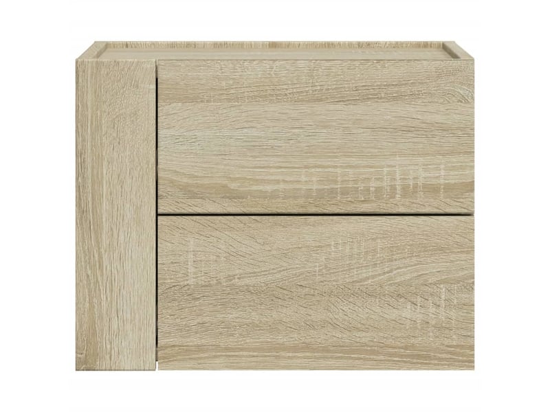 Lot de 2 tables de chevet - cabinet de chevet - table de nuit murales chêne sonoma 45x30x35 cm - Conforama C