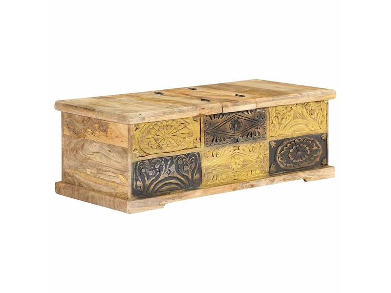  Table basse - table de salon - table à thé 100x50x35 cm bois de manguier massif  - Conforama B