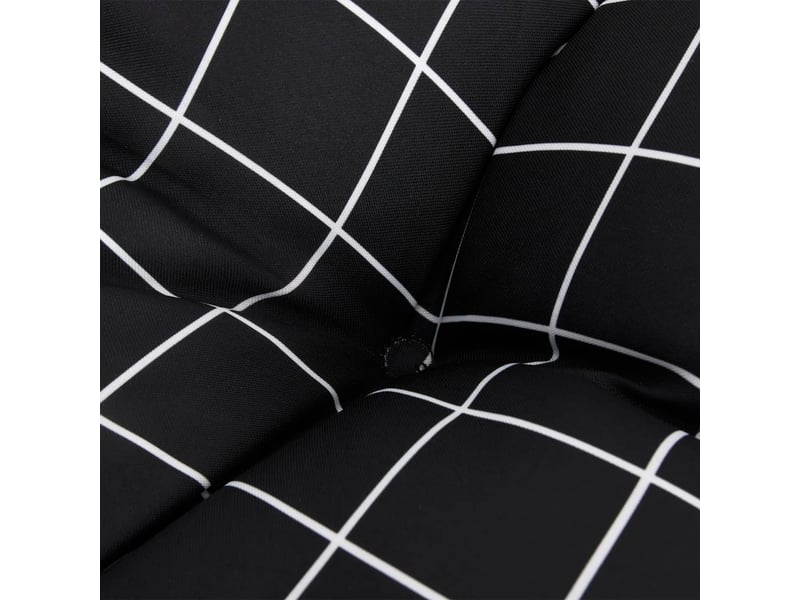 Coussin rond, coussin d'assise motif à carreaux noir ø 100 x11 cm tissu oxford cf56616  - Conforama E