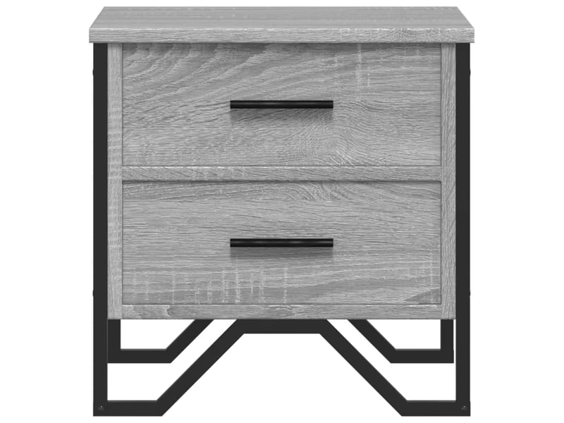  Lot de 2 tables de chevet - cabinet de chevet - table de nuit sonoma gris 40x41x40cm bois d'ingénierie  - Conforama D