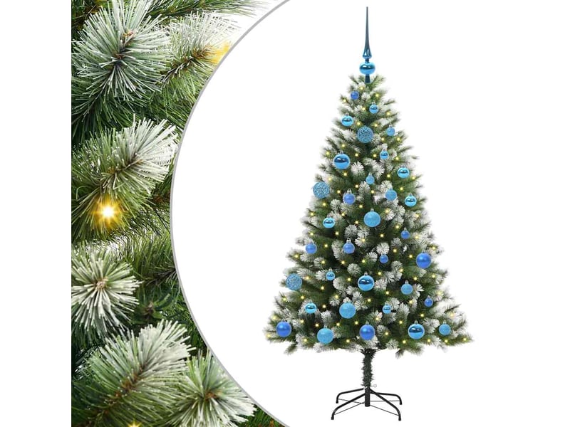  Sapin de noël, arbre de noël artificiel avec neige artificielle 150 led shl8575  - Conforama A