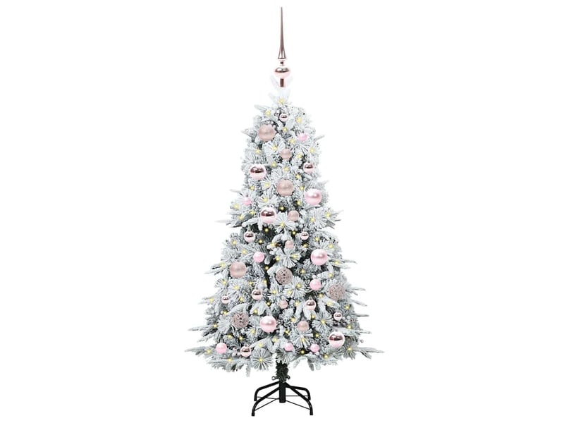  Sapin de noël - arbre de noël artificiel à branches articulées blanc 120 cm  - Conforama C