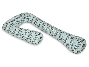 Coussin d'accouchement prepost natal triangles bleus