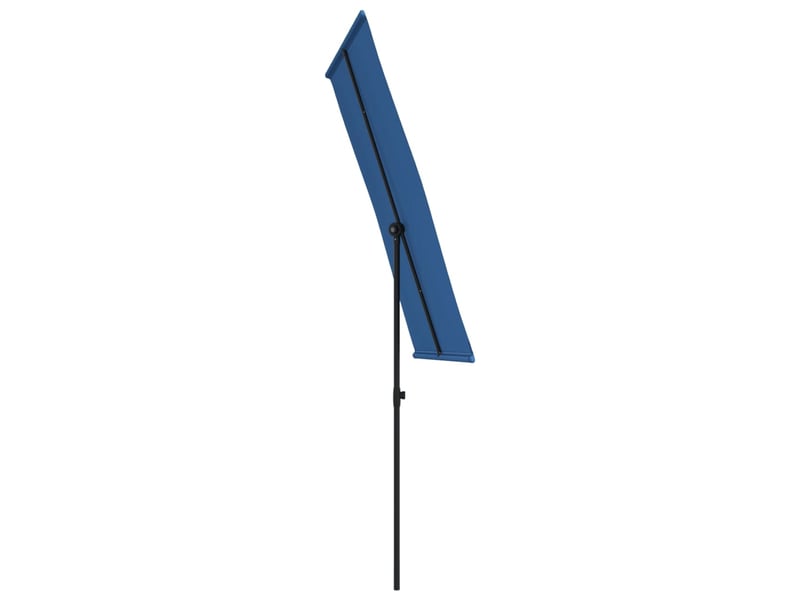  Parasol de jardin | parasol d'extérieur avec mât en aluminium 180x110 cm bleu azuré  - Conforama E