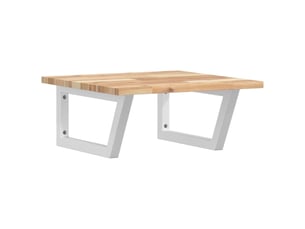 Étagère de vasque murale acier et bois massif d'acacia shl8006