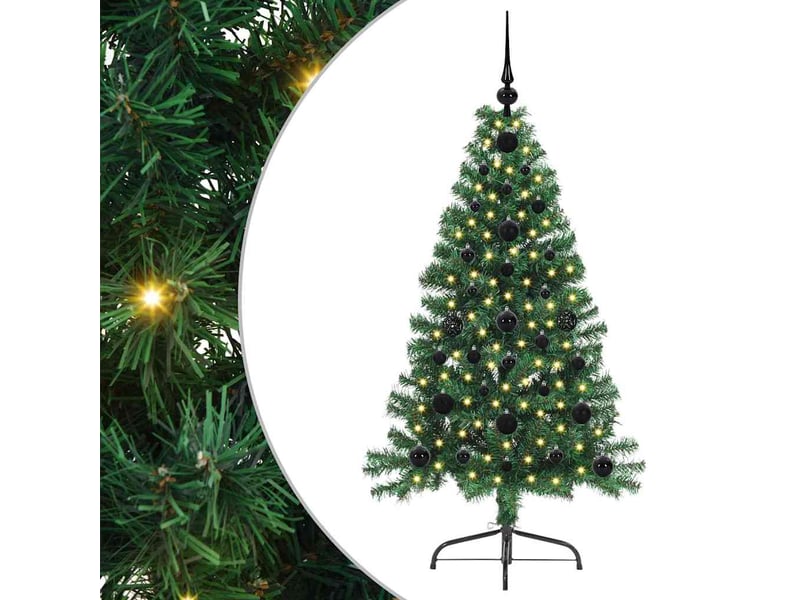  Sapin de noël - arbre de noël artificiel pré-éclairé vert 120 cm pvc  - Conforama A