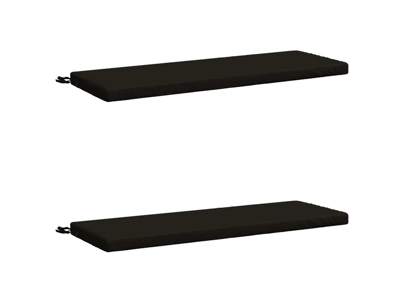 Lot de 2 coussins de banc, coussins d'assise soest 100 % polyester noir cf56825 - Conforama A