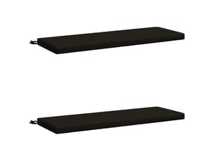 Lot de 2 coussins de banc, coussins d'assise soest 100 % polyester noir cf56825
