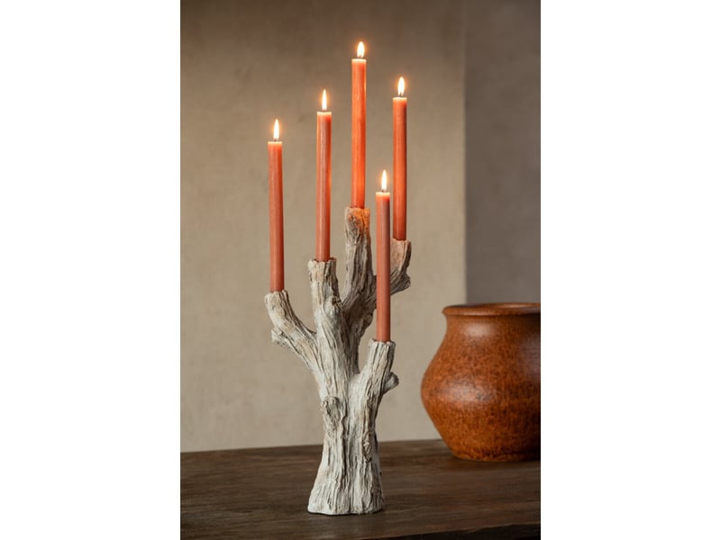  Chandelier 5 branches piet 49cm taupe  - Conforama D