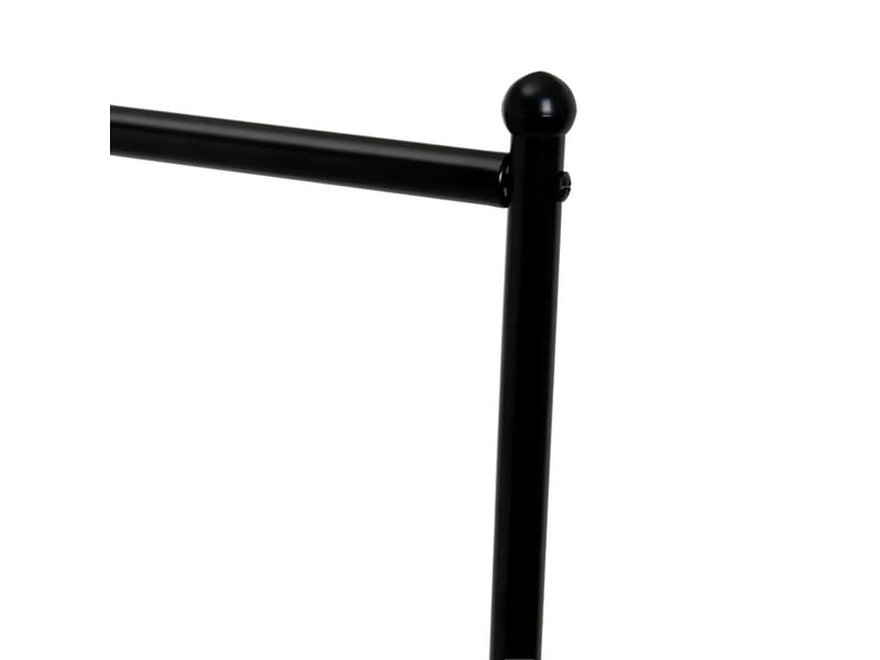 Portemanteau penderie sur roulettes en métal noir avec étagère à chaussures-longueur 84 × profondeur 44 × hauteur 170 cm - Conforama D