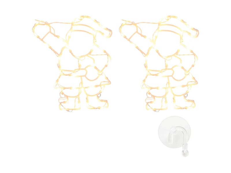  Lumières de noël silhouette du père noël 2 pcs 35 led  - Conforama A