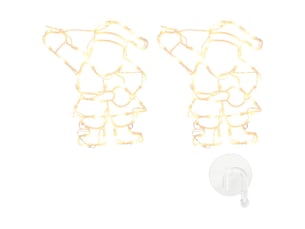 Lumières de noël silhouette du père noël 2 pcs 35 led