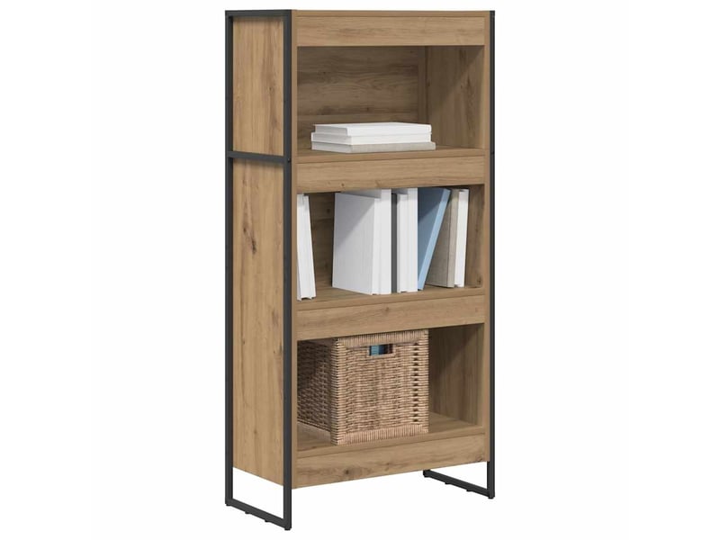 Bibliothèque, armoire à livres 60 x 30 x 121 cm bois d'ingénierie chêne artisan - Conforama C