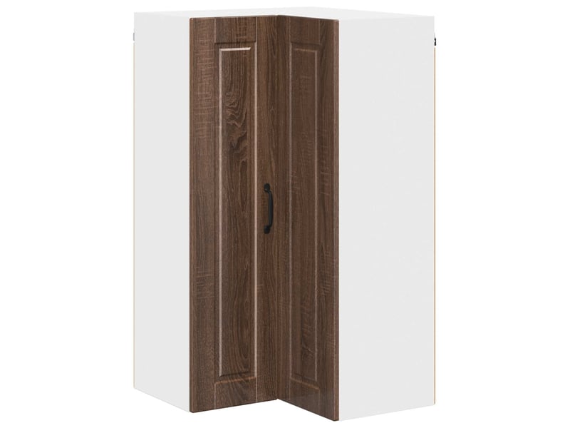  Meuble mural de cuisine, armoire d'angle cuisine porto chêne brun 57x57x100cm  - Conforama A