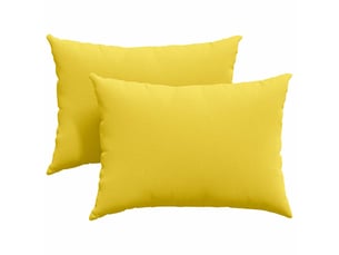 Lot de 2 coussins de canapé, coussins décoratifs tissu jaune clair 70 x 50 cm cf58894