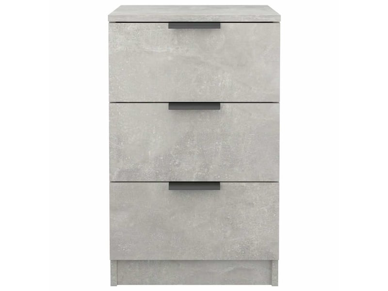  Lot de 2 table de chevet, table de nuit gris béton 40x36x65 cm  - Conforama E