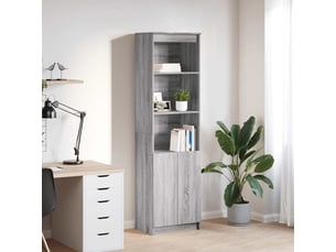 Buffet haut - bahut - meuble de rangement sonoma gris 50x35x180 cm bois d'ingénierie