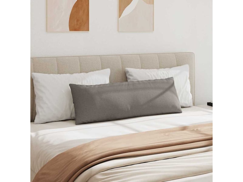  Lot de 2 coussins de canapé, coussins décoratifs tissu taupe 120 x 40 cm cf58950  - Conforama D