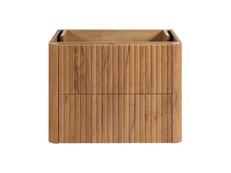  Meuble sous vasque suspendu linea 60 cm chêne craft d'or  - Conforama D