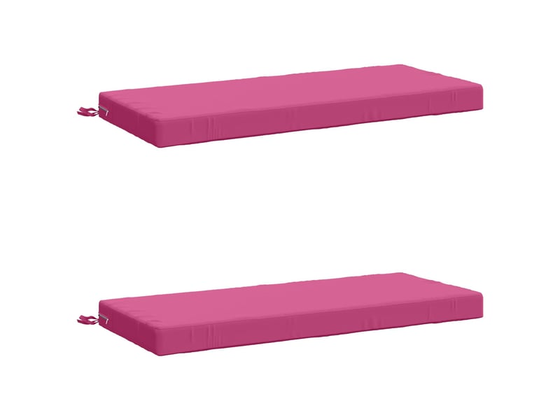 Lot de 2 coussins de banc, coussins d'assise soest 100 % polyester rose cf57346 - Conforama B