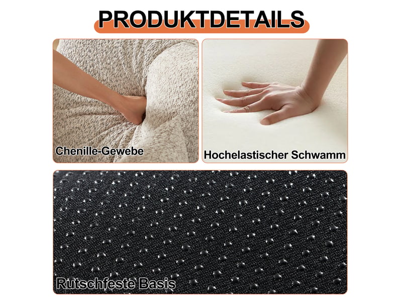  Canapé convertible 2 places 2 en 1 modulable avec rangement dans les accoudoirs, coussins amovibles, structure à cadres acier, chenille kaki  - Conforama E