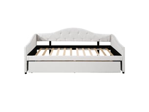 Lit banquette 90x200 cm ZOVIRA coloris beige
