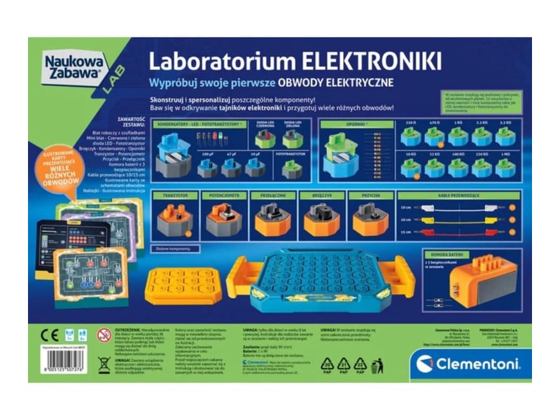  Coffret scientifique clementoni 50727 science  and  jeu - laboratoire d'électronique 8005125507276 - Conforama B