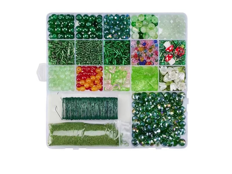Kit diy plantes en perles 5422 pièces, fleurs et feuilles en verre cristal, décoration artisanale et attrape-soleil - Conforama E