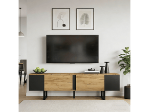 Meuble tv coloris naturel 180 cm <strong></strong> <strong></strong>