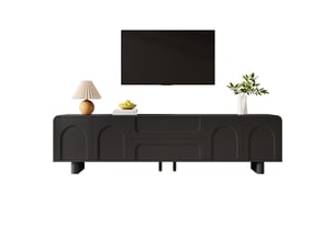 Meuble tv coloris noir 180 cm <strong>OXEZA</strong> <strong></strong>