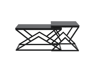 Table basse rectangulaire coloris noir <strong>MAISENTIEL</strong> <strong></strong> - 50 cmx60 cm