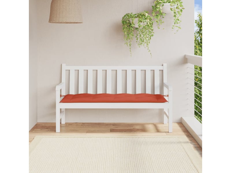  Coussin de banc de jardin, coussin d'assise rouge mélangé 150x50x7 cm tissu cf52825  - Conforama C
