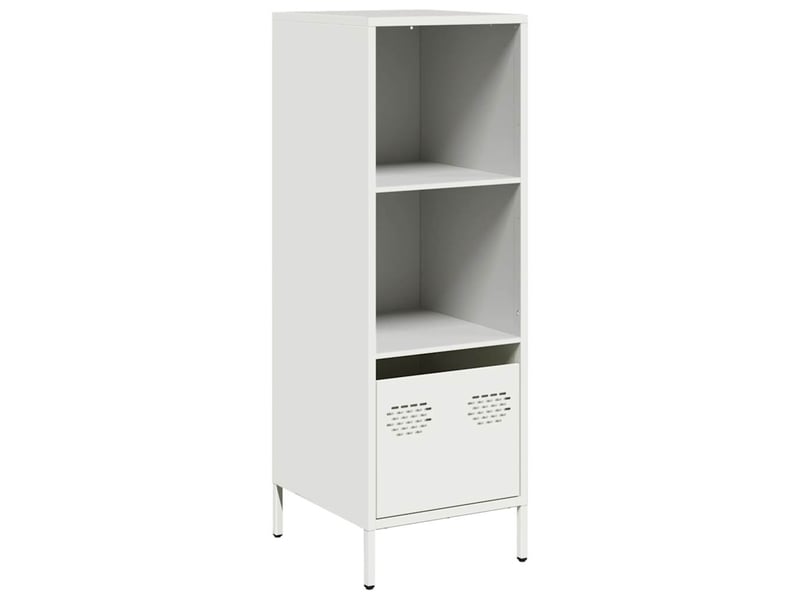  Buffet haut - bahut - meuble de rangement blanc 35x39x103,5 cm acier  - Conforama A