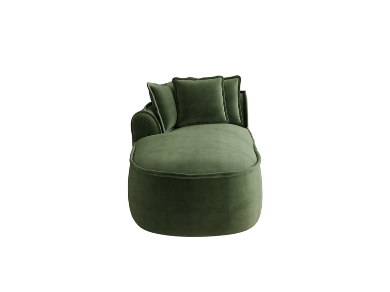  Canapé méridienne, chaise longue, en chenille, version gauche, mobilier pour espace de vie, pour salon et séjour  - Conforama C