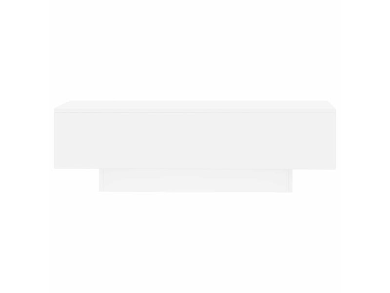  Table basse rectangulaire | table de salon blanc 100x49,5x31 cm bois d'ingénierie  - Conforama D