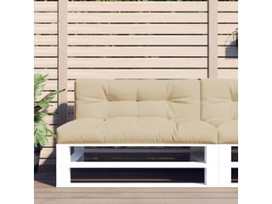 Lot de 2 coussins de palette, coussins de canapé beige tissu cf59492