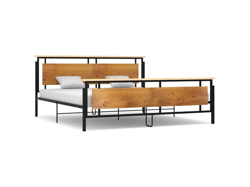  Lit double- lit adulte -  cadre de lit sans matelas métal 200x200 cm  - Conforama A