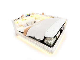 Lit banquette 140x200 cm <strong>SAPGAKS</strong>  <strong></strong> coloris beige