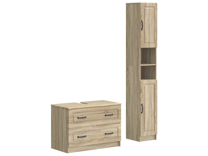 Ensemble de 2 meubles de salle de bain utrecht chêne sonoma cf63210 - Conforama A