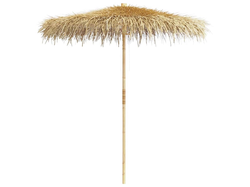  Parasol en bambou avec toit en feuille de bananier 210 cm  - Conforama A