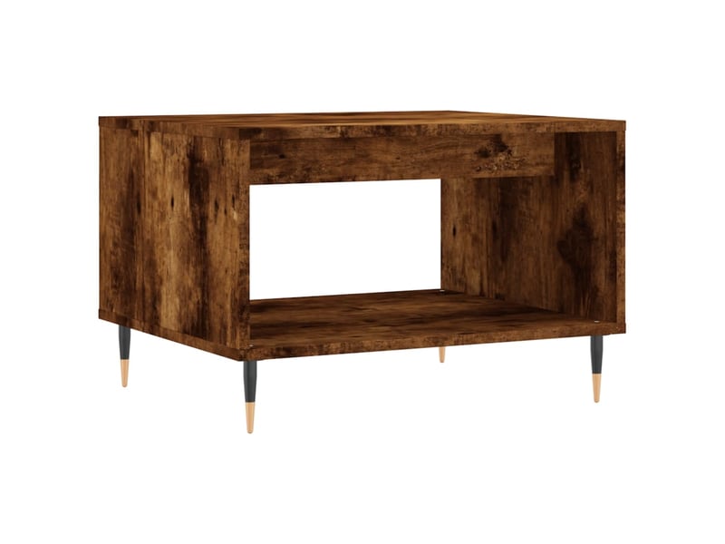 Table basse | table de salon chêne fumé 60x50x40 cm bois d'ingénierie  - Conforama A