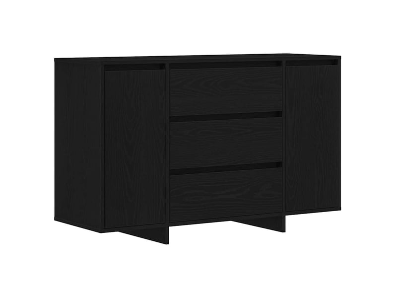  Buffet - bahut - meuble de rangement chêne noir 120 x 41 x 75 cm bois d'ingénierie  - Conforama A