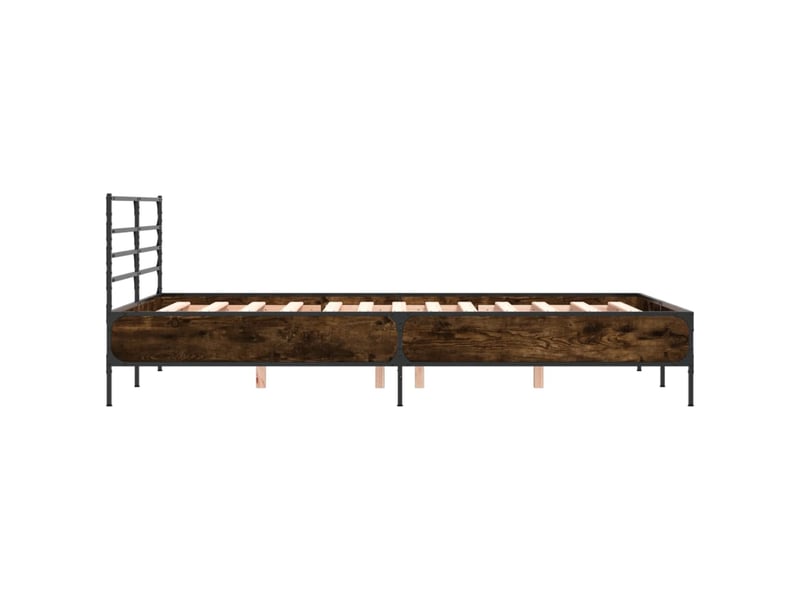  Lit double- lit adulte -  cadre de lit sans matelas chêne fumé 120x190 cm  - Conforama D