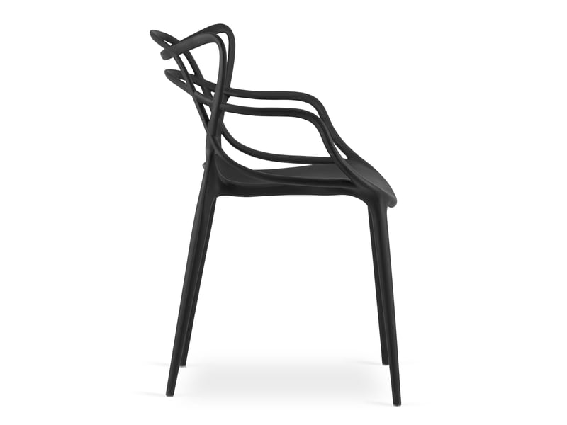 Family chaises kato - noires x 4  - Conforama E