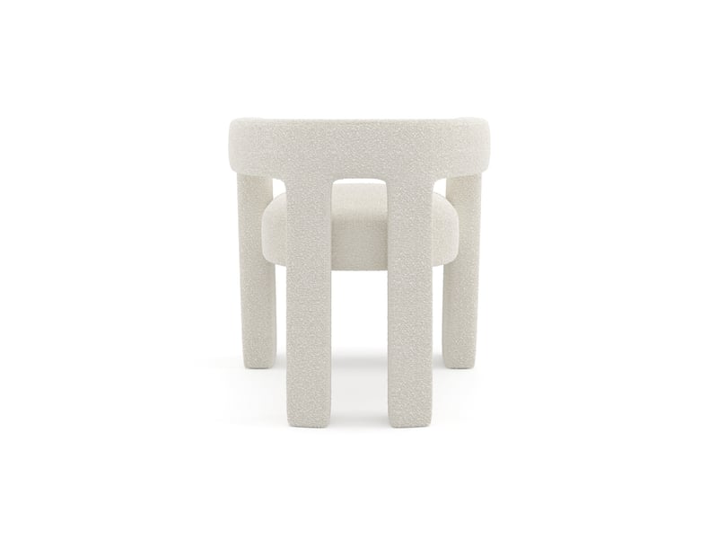  Fauteuil de salle à manger en bouclette crème celia CELIABCCR - Conforama D