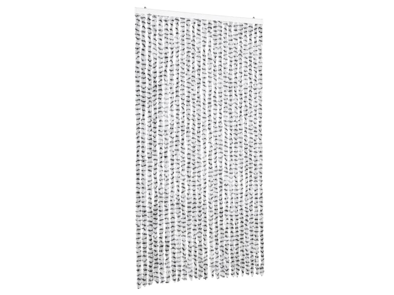  Rideau anti-mouches, moustiquaire gris clair et gris foncé 100x200cm chenille cf43537  - Conforama A