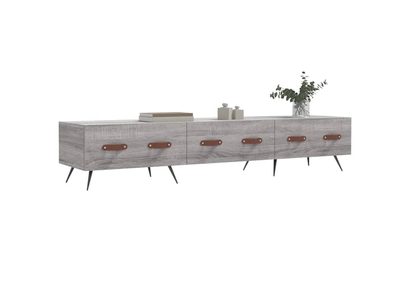  Meuble tv - banc tv - meuble de rangement sonoma gris 150x36x30 cm bois d'ingénierie  - Conforama C